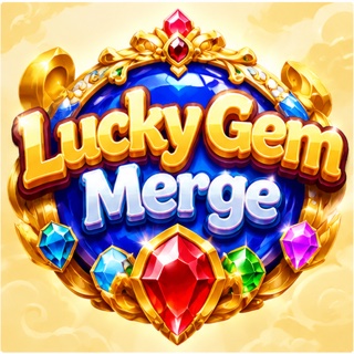 Lucky Gem Merge ornate logo